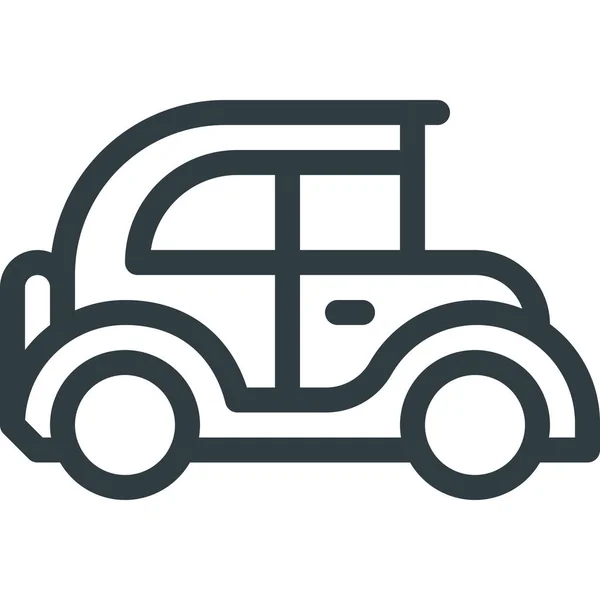 Car Old Retro Icon Outline Style — 스톡 벡터
