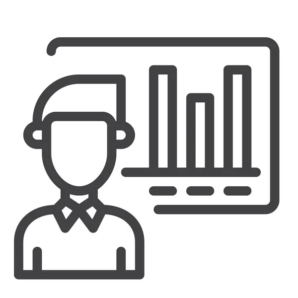Ícone Gráfico Negócios Analytics — Vetor de Stock