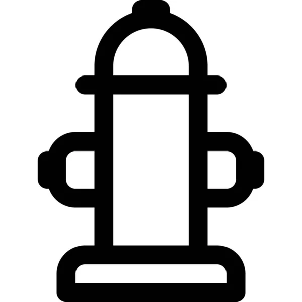 Burn Fire Hydrant Icon Outline Style — Stock Vector