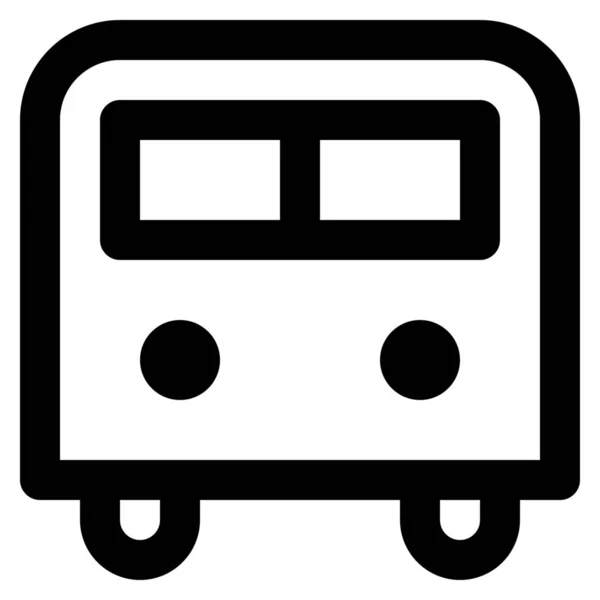 Icône Publique Lecteur Bus Dans Style Outline — Image vectorielle