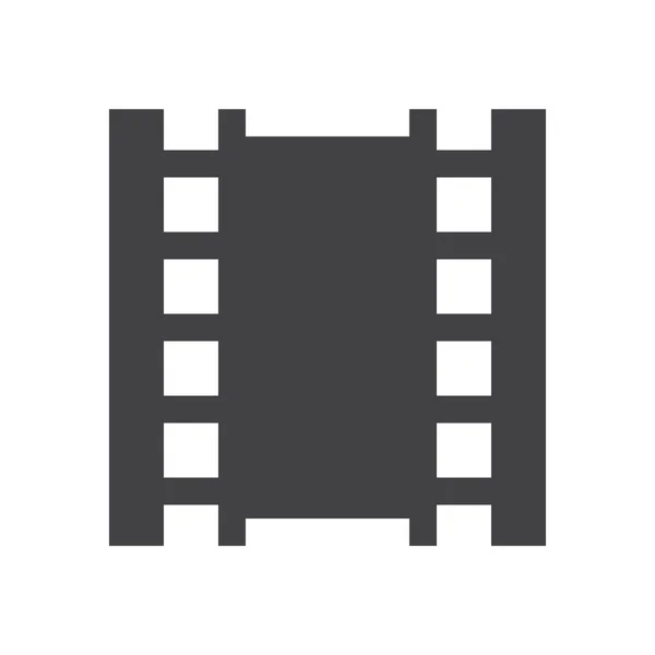 Cinema Film Movie Icon Solid Style — Stock Vector