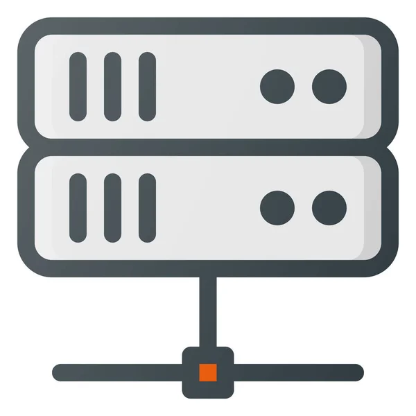 Icono Del Servidor Base Datos Estilo Esquema Rellenado — Archivo Imágenes Vectoriales