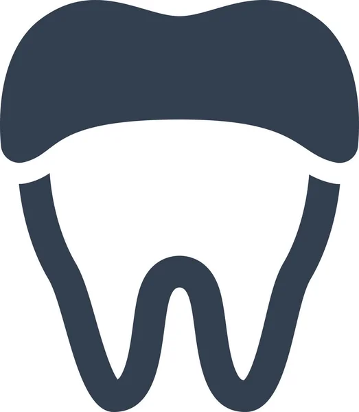 ソリッドスタイルの歯科歯科健康アイコン — ストックベクタ