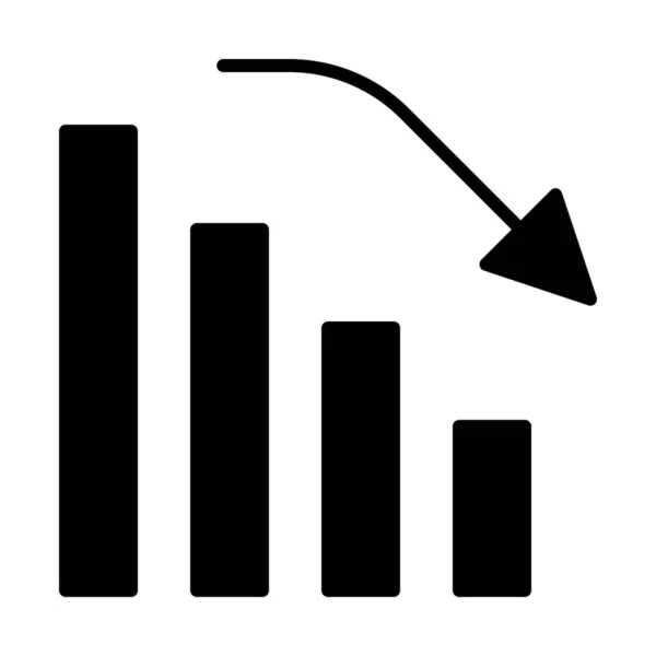 Ícone Finanças Gráfico Análise Estilo Sólido —  Vetores de Stock