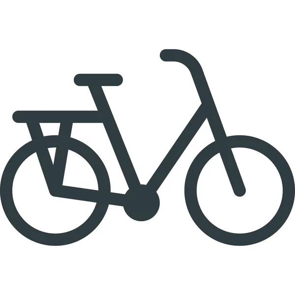 自転車輸送アイコンをアウトラインスタイルで表示 — ストックベクタ