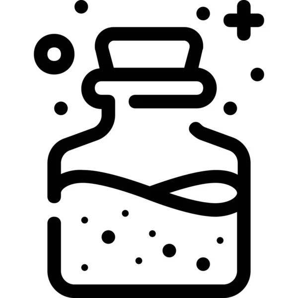 Bottle Fairytale Magic Icon Outline Style — 스톡 벡터