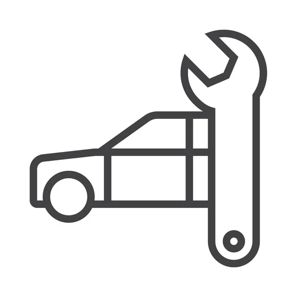 Icono Del Servicio Reparación Coches Categoría Mixta — Vector de stock