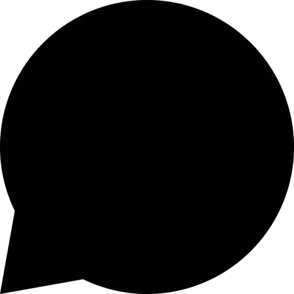 Ikona Zprávy Bublinového Chatu Pevném Stylu — Stockový vektor