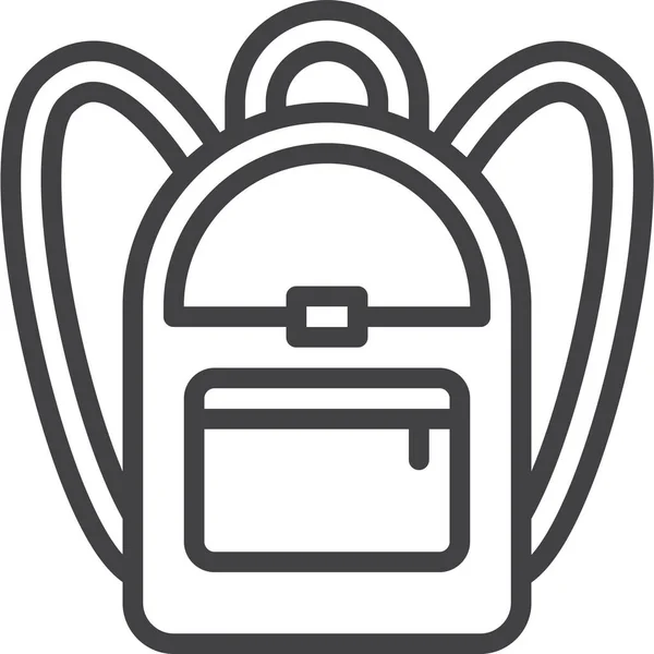 Backpack Rucksack School Icon Education School Learning Category — Stock Vector