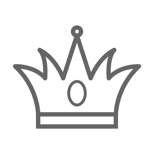 Award Badge Crown Icon Outline Style — 스톡 벡터