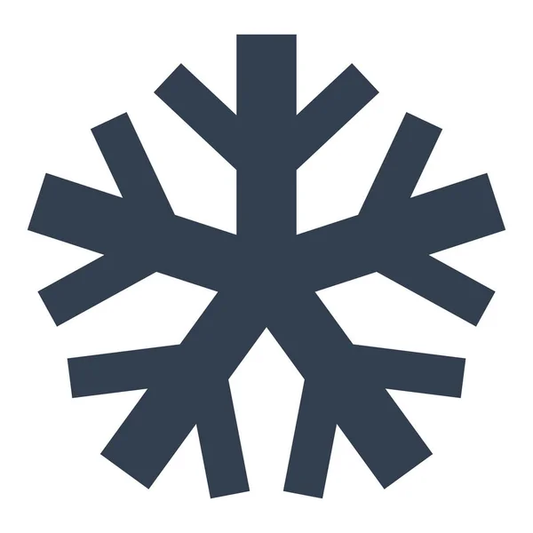 Winter Meteorologie Sneeuw Icoon Solid Stijl — Stockvector