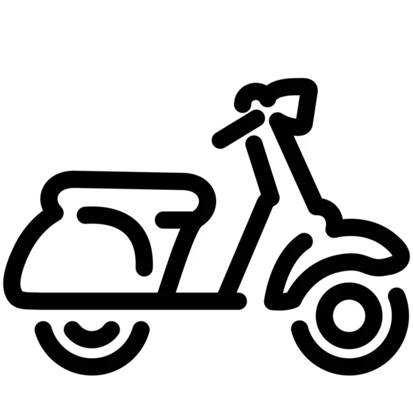 Motocicleta Scooter Vespa Ícone Estilo Esboço — Vetor de Stock