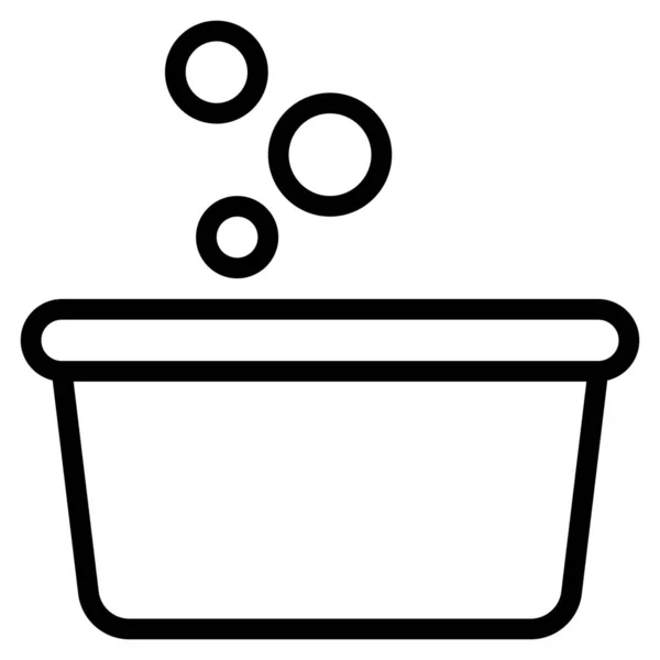 Baby Bath Shower Icon Outline Style — Stock Vector