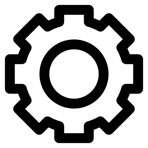 Gear Manage Process Icon Outline Style — Stock Vector