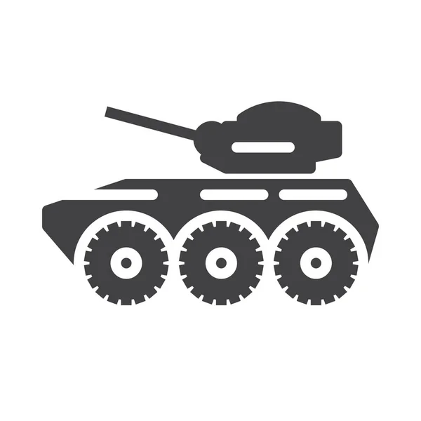 Ikone Des Gepanzerten Trägerpersonals Der Kategorie Militär Krieg — Stockvektor