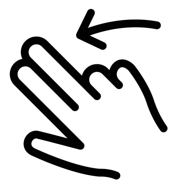 Εικονίδιο Χέρι Χειρονομία Δάχτυλο Στυλ Περίγραμμα — Διανυσματικό Αρχείο