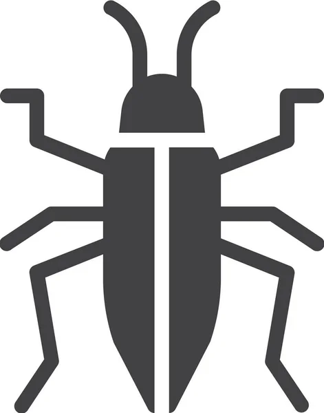 Insecto Insecto Escarabajo Icono Estilo Sólido — Archivo Imágenes Vectoriales