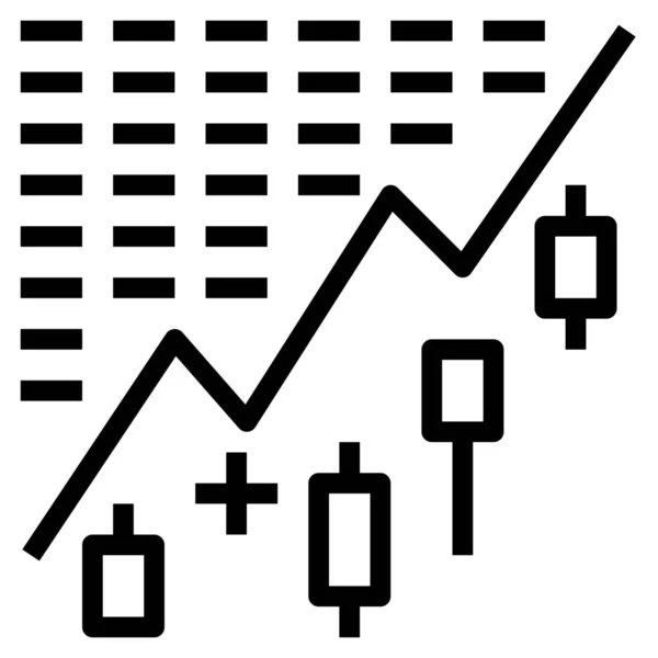 Análisis Analítica Gráfico Icono Estilo Esquema — Archivo Imágenes Vectoriales