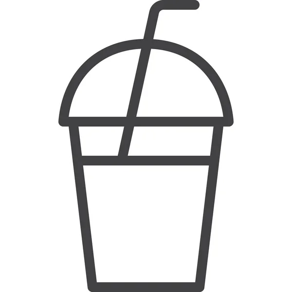 Copo Milkshake Smoothie Ícone Estilo Esboço — Vetor de Stock