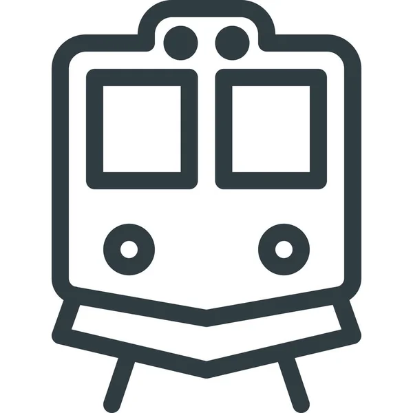 Ferrocarril Tren Icono Estilo Esquema — Vector de stock