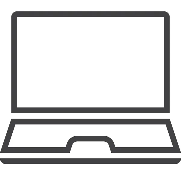 Значок Ноутбука Комп Ютера Стилі Контур — стоковий вектор