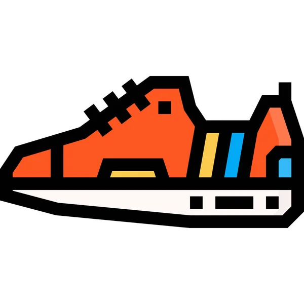 Иконка Обувной Обуви Стиле Заполненный Контур — стоковый вектор