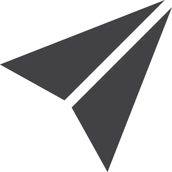 Message Paper Plane Icon Solid Style — 스톡 벡터