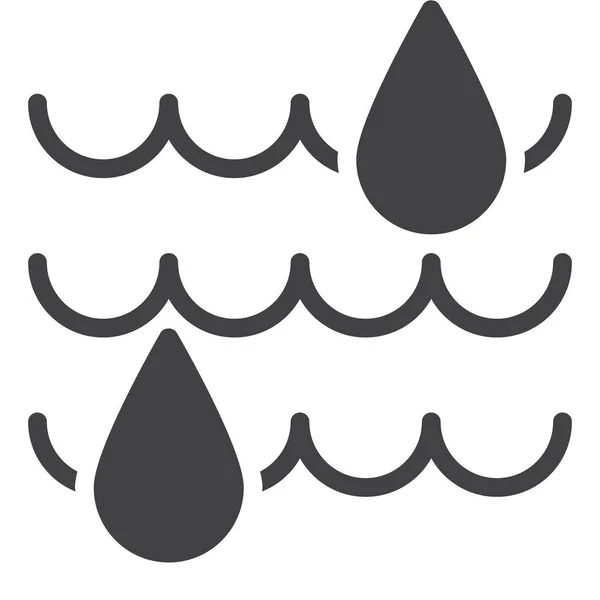 Humedad Lluvia Agua Icono — Vector de stock