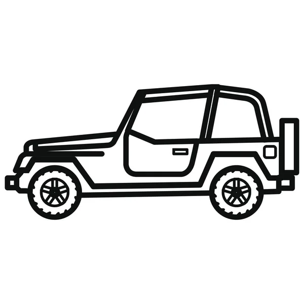 Auto Auto Jeep Symbol Outline Stil — Stockvektor