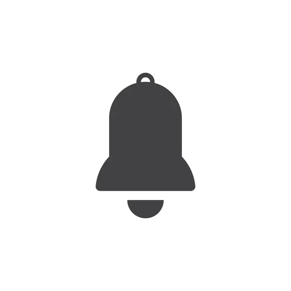 Alarm Bel Solide Pictogram Massieve Stijl — Stockvector