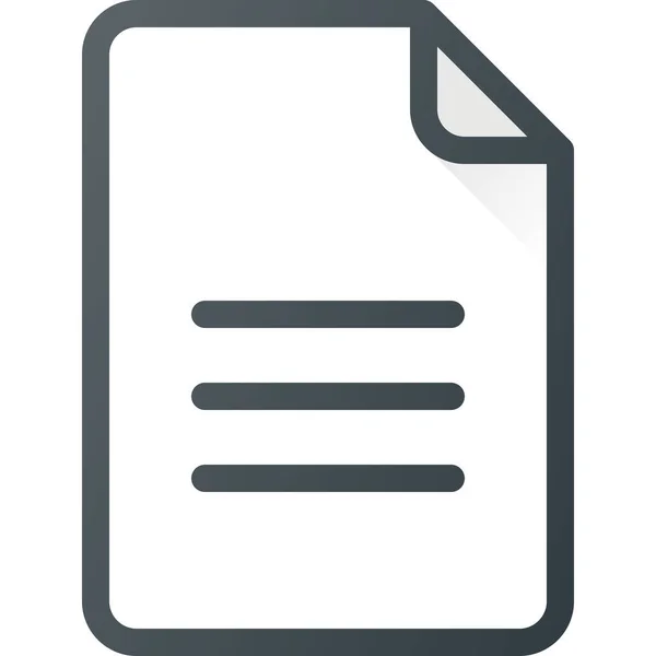 Contenido Copywriting Documento Icono Estilo Contorno Rellenado — Archivo Imágenes Vectoriales