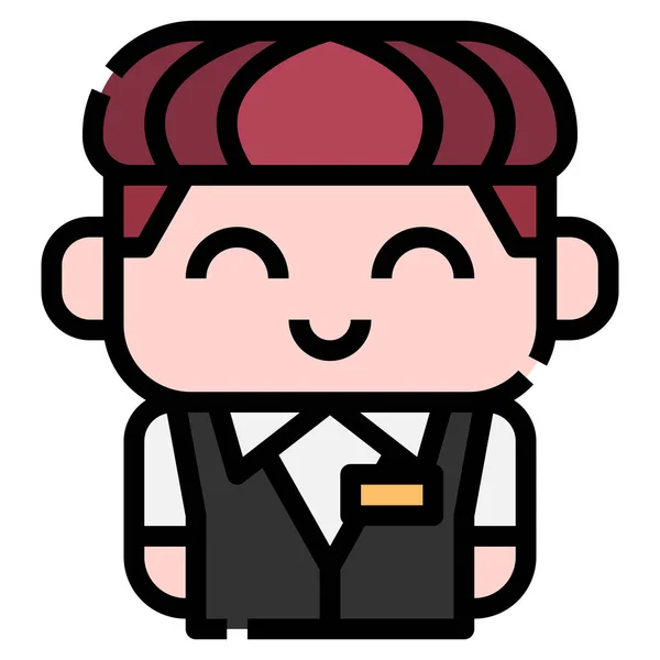 Bratender Man User Icon — Stockvektor