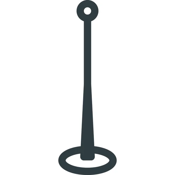 Icono Del Componente Del Coche Antena Estilo Del Esquema — Vector de stock