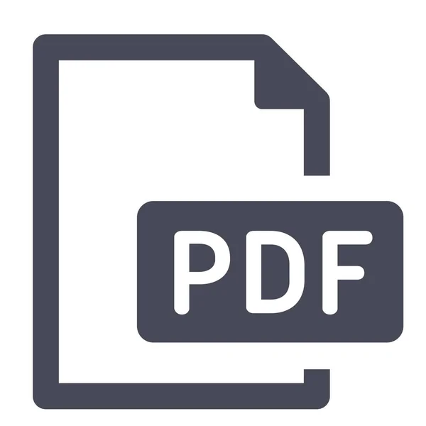Acrobat Adobe Document Icoon Solid Stijl — Stockvector