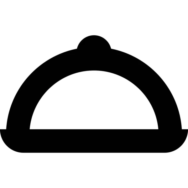 Cloche Comida Restaurante Icono Estilo Esquema — Archivo Imágenes Vectoriales