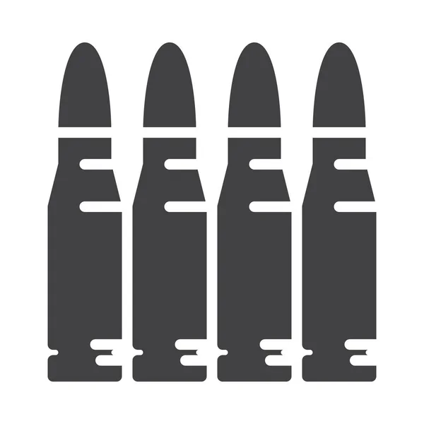 Bullets Military Weapon Icon Military War Category — Stockový vektor