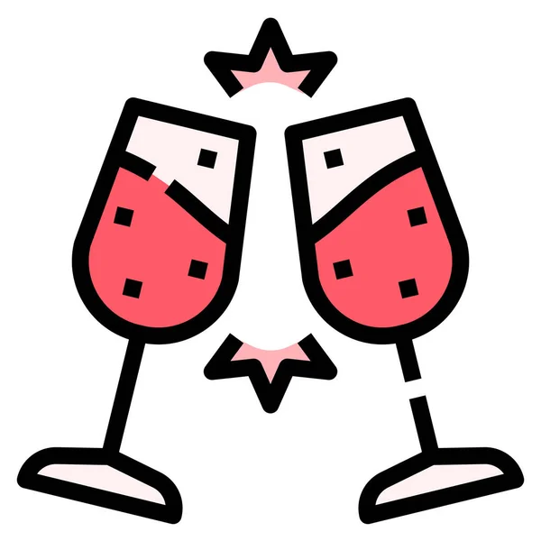 Alcohol Cheers Drinks Icon Events Entertainment Category — Stock Vector