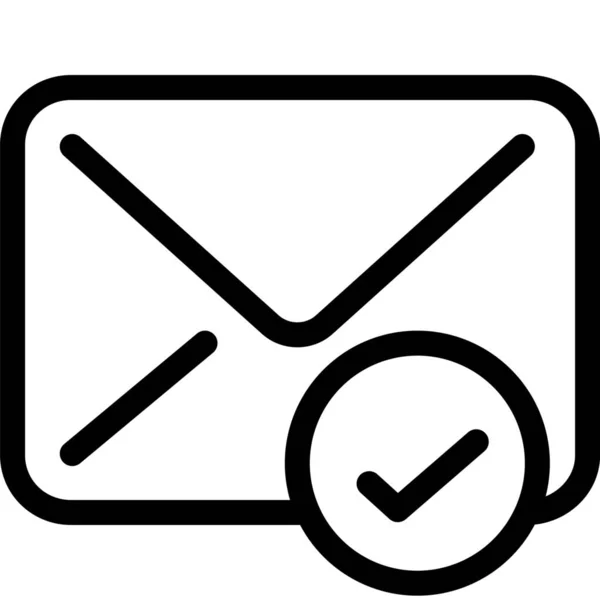 Ícone Correio Mail Post Estilo Esboço — Vetor de Stock