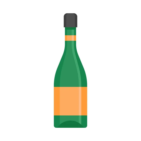 酒瓶酒瓶的图标为扁平风格 — 图库矢量图片
