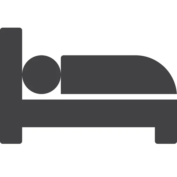 Bed Bedroom Hotel Icon Family Home Category — Stockový vektor