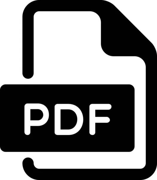Acrobat Adobe Icono Documento Estilo Sólido — Archivo Imágenes Vectoriales