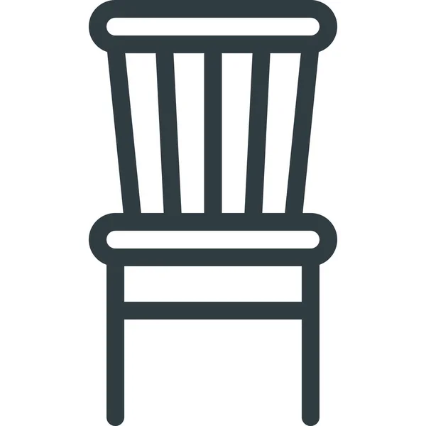 Old Retro Seat Icon Outline Style — Stock Vector