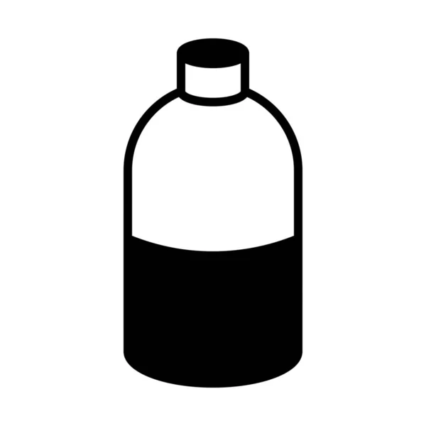 Icono Cosméticos Botella Bebida Estilo Sólido — Vector de stock