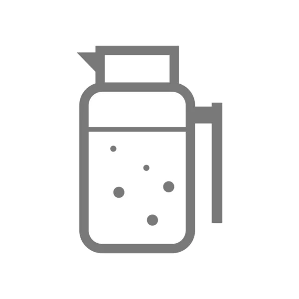 Иконка Кофе Завтрак Стиле Абрис — стоковый вектор