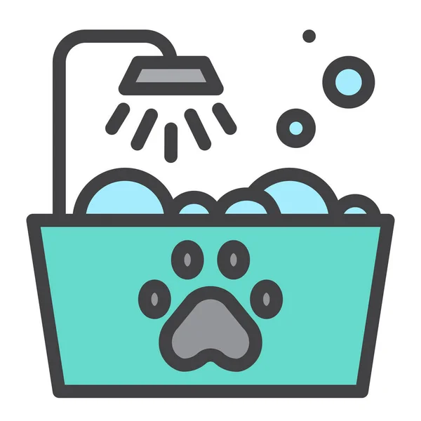 Pets Bath Veterinary Icon — Stock Vector