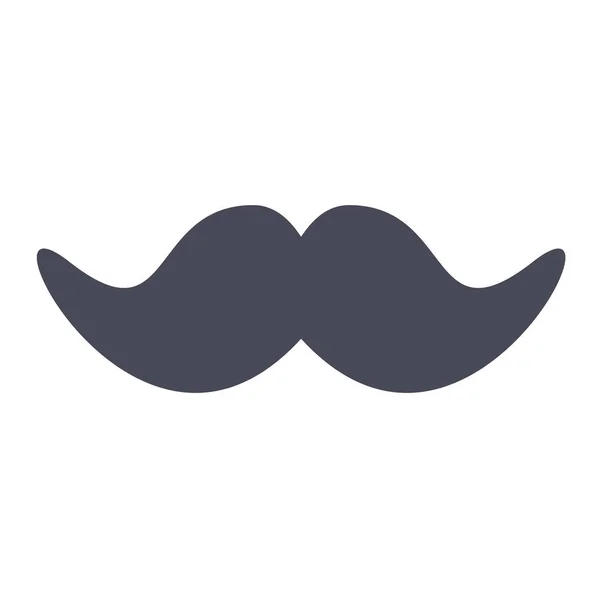 Homme Mâle Moustache Icône Dans Style Solide — Image vectorielle