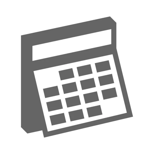 Kalendarz Data Ikona Organizatora Stylu Solid — Wektor stockowy
