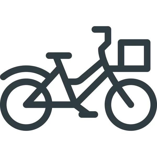 Vélo Vélo Icône Ville Dans Style Outline — Image vectorielle