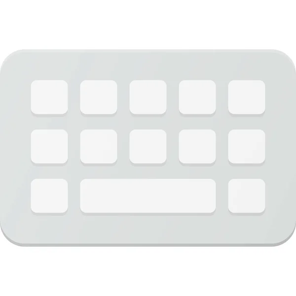 Icono Del Teclado Interfaz Humana Estilo Plano — Vector de stock