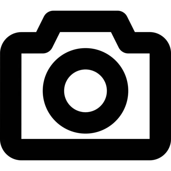 Ikona Fotografie Fotoaparátu Stylu Osnovy — Stockový vektor